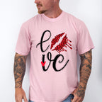 Love Lipstick Print - Valentine's Day Unisex Crewneck T-Shirt Sweatshirt Hoodie