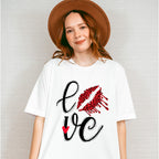 Love Lipstick Print - Valentine's Day Unisex Crewneck T-Shirt Sweatshirt Hoodie