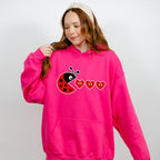 Ladybug Pacman Design - Valentine's Day Unisex Crewneck T-Shirt Sweatshirt Hoodie
