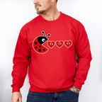 Ladybug Pacman Design - Valentine's Day Unisex Crewneck T-Shirt Sweatshirt Hoodie