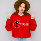 Ladybug Pacman Design - Valentine's Day Unisex Crewneck T-Shirt Sweatshirt Hoodie