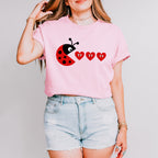 Ladybug Pacman Design - Valentine's Day Unisex Crewneck T-Shirt Sweatshirt Hoodie