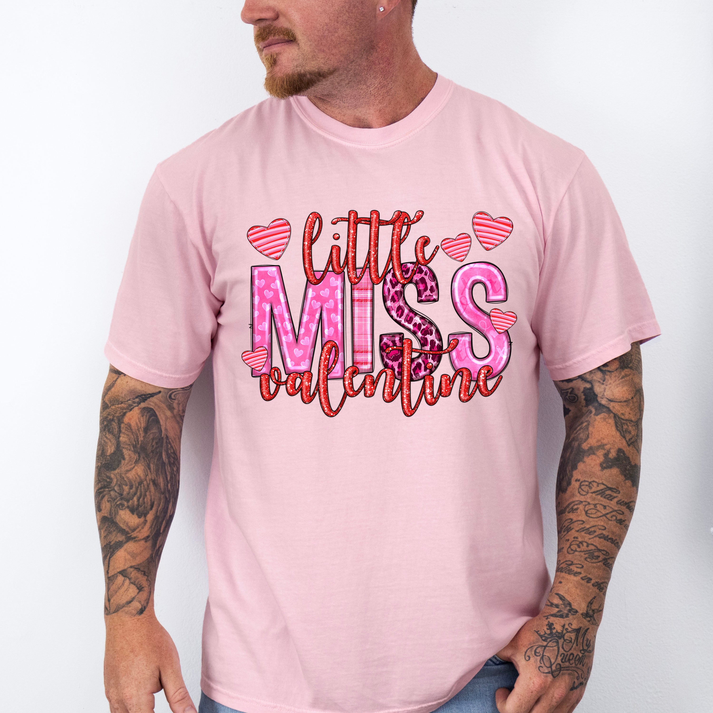 Little Miss Valentine Hearts - Valentine's Day Unisex Crewneck T-Shirt Sweatshirt Hoodie