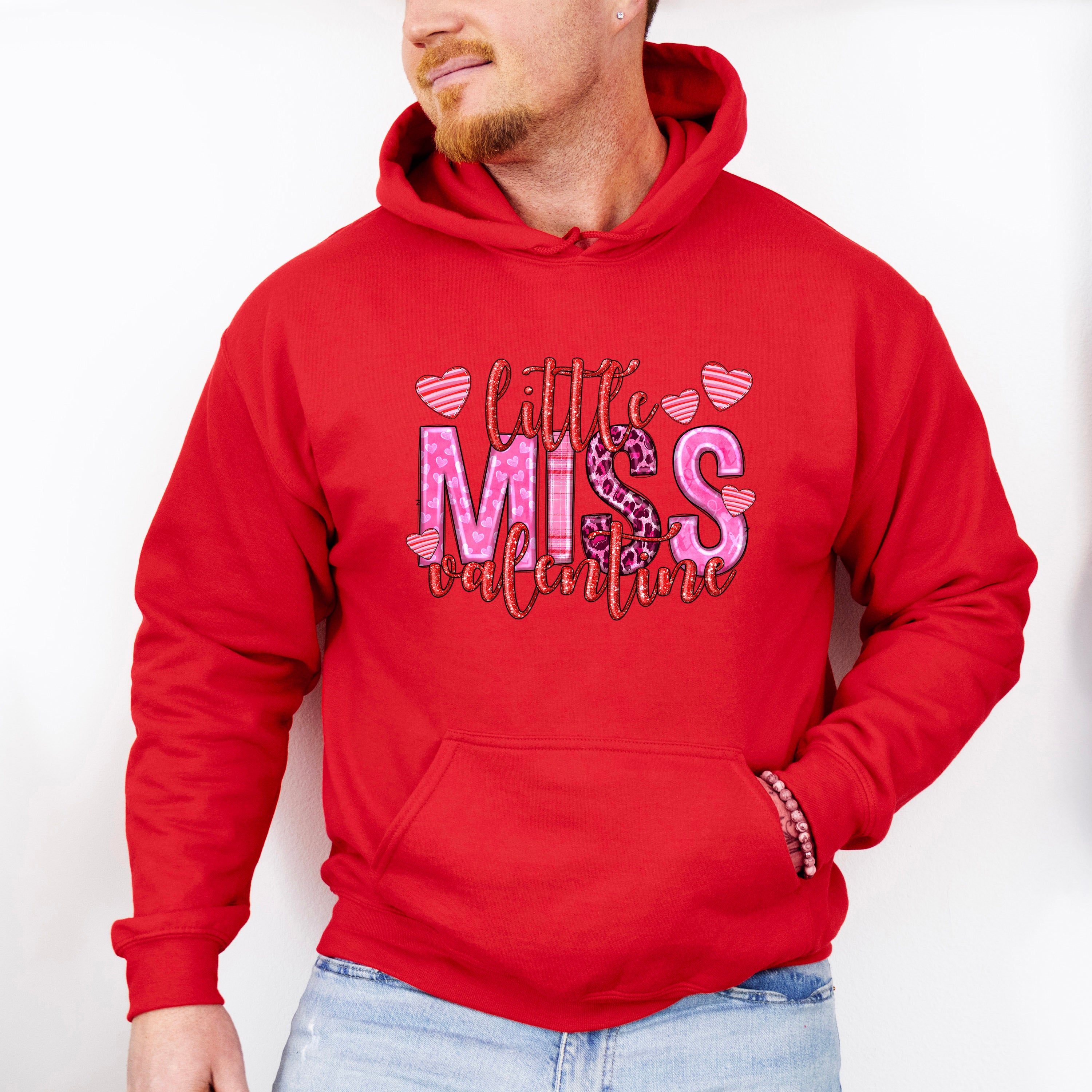 Little Miss Valentine Hearts - Valentine's Day Unisex Crewneck T-Shirt Sweatshirt Hoodie