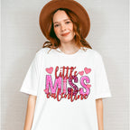 Little Miss Valentine Hearts - Valentine's Day Unisex Crewneck T-Shirt Sweatshirt Hoodie