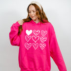 B&W Hearts - Valentine's Day Unisex Crewneck T-Shirt Sweatshirt Hoodie