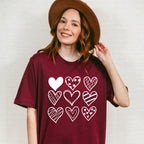 B&W Hearts - Valentine's Day Unisex Crewneck T-Shirt Sweatshirt Hoodie