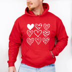 B&W Hearts - Valentine's Day Unisex Crewneck T-Shirt Sweatshirt Hoodie