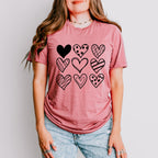 B&W Hearts - Valentine's Day Unisex Crewneck T-Shirt Sweatshirt Hoodie