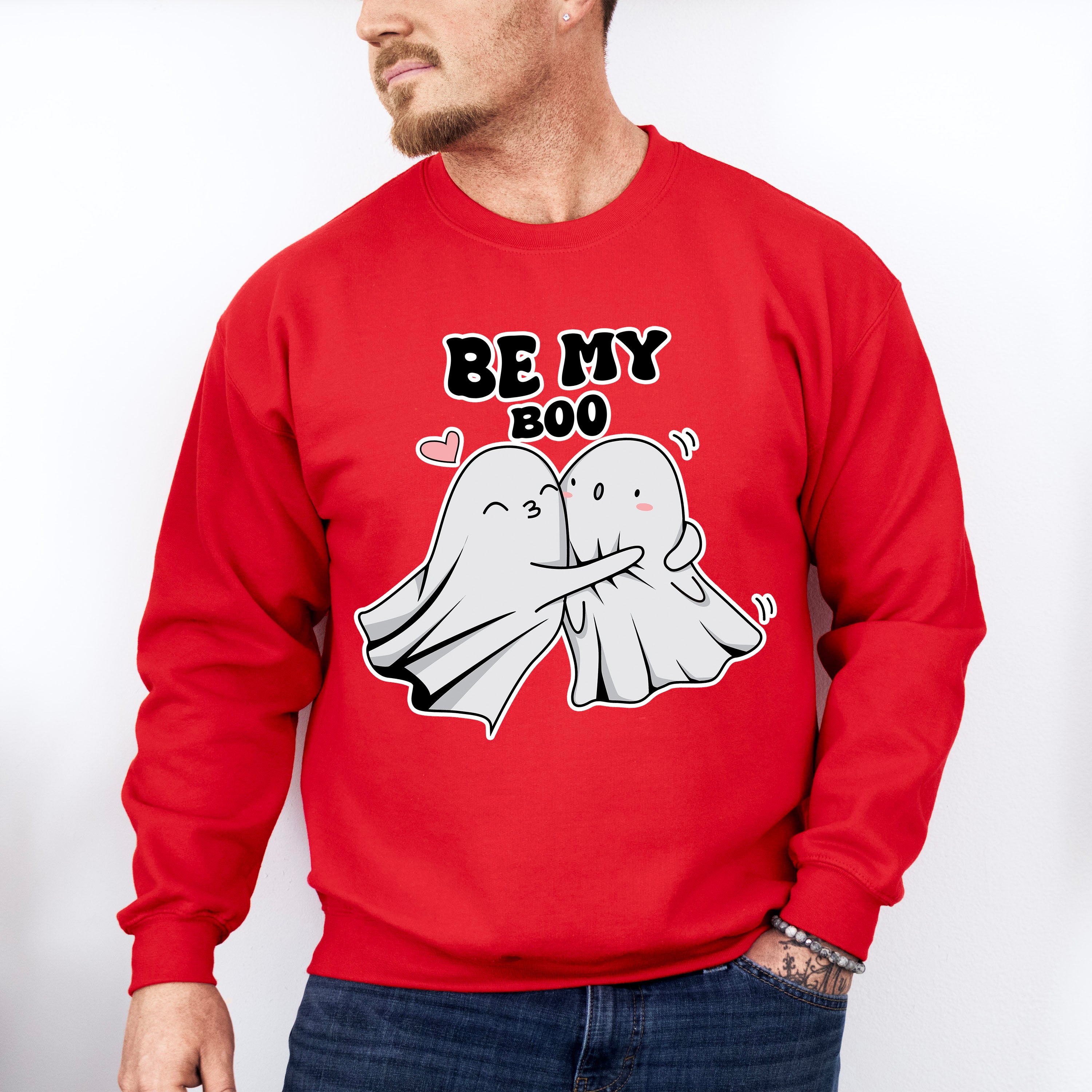 Be My Boo Ghosts Hugging - Valentine's Day Unisex Crewneck T-Shirt Sweatshirt Hoodie