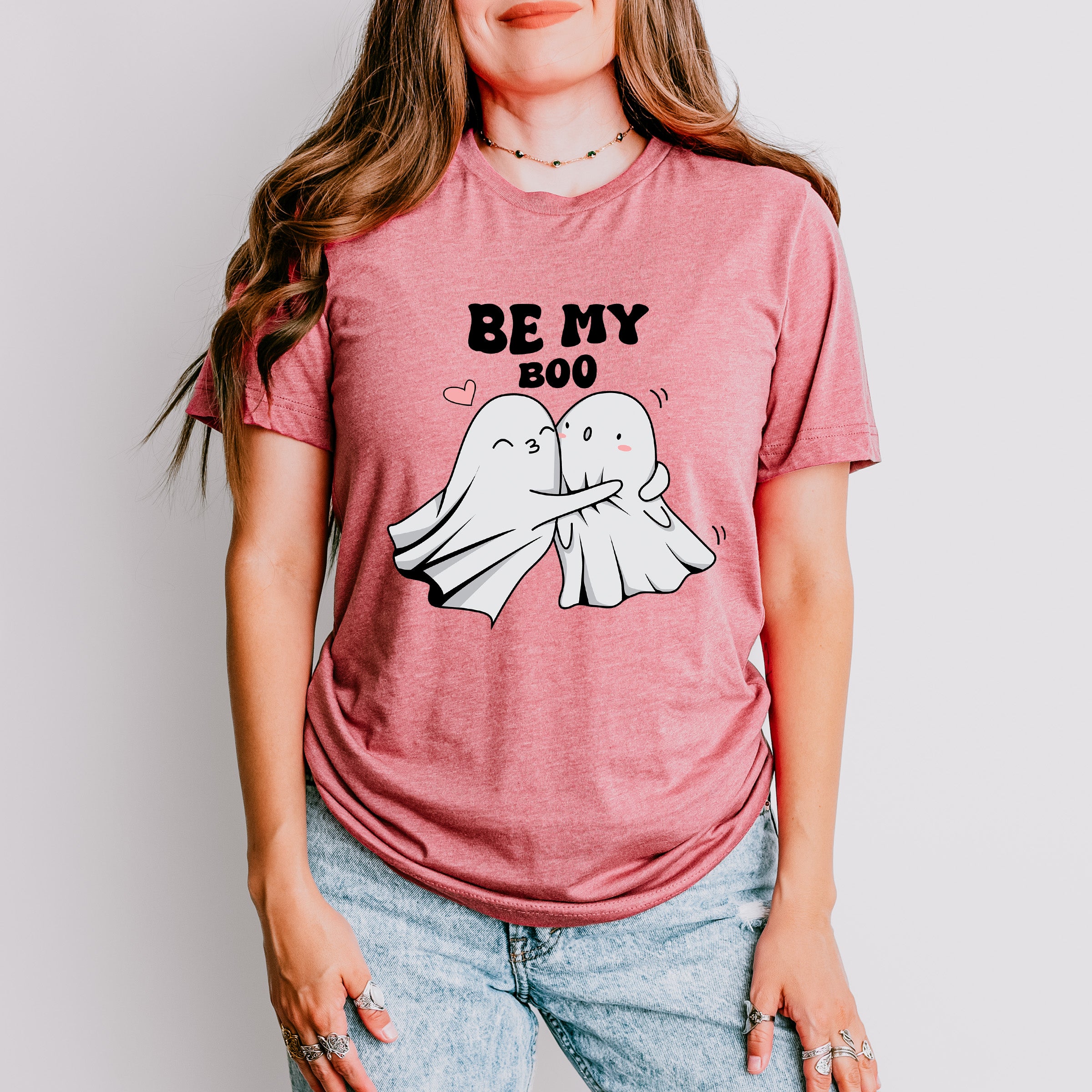 Be My Boo Ghosts Hugging - Valentine's Day Unisex Crewneck T-Shirt Sweatshirt Hoodie