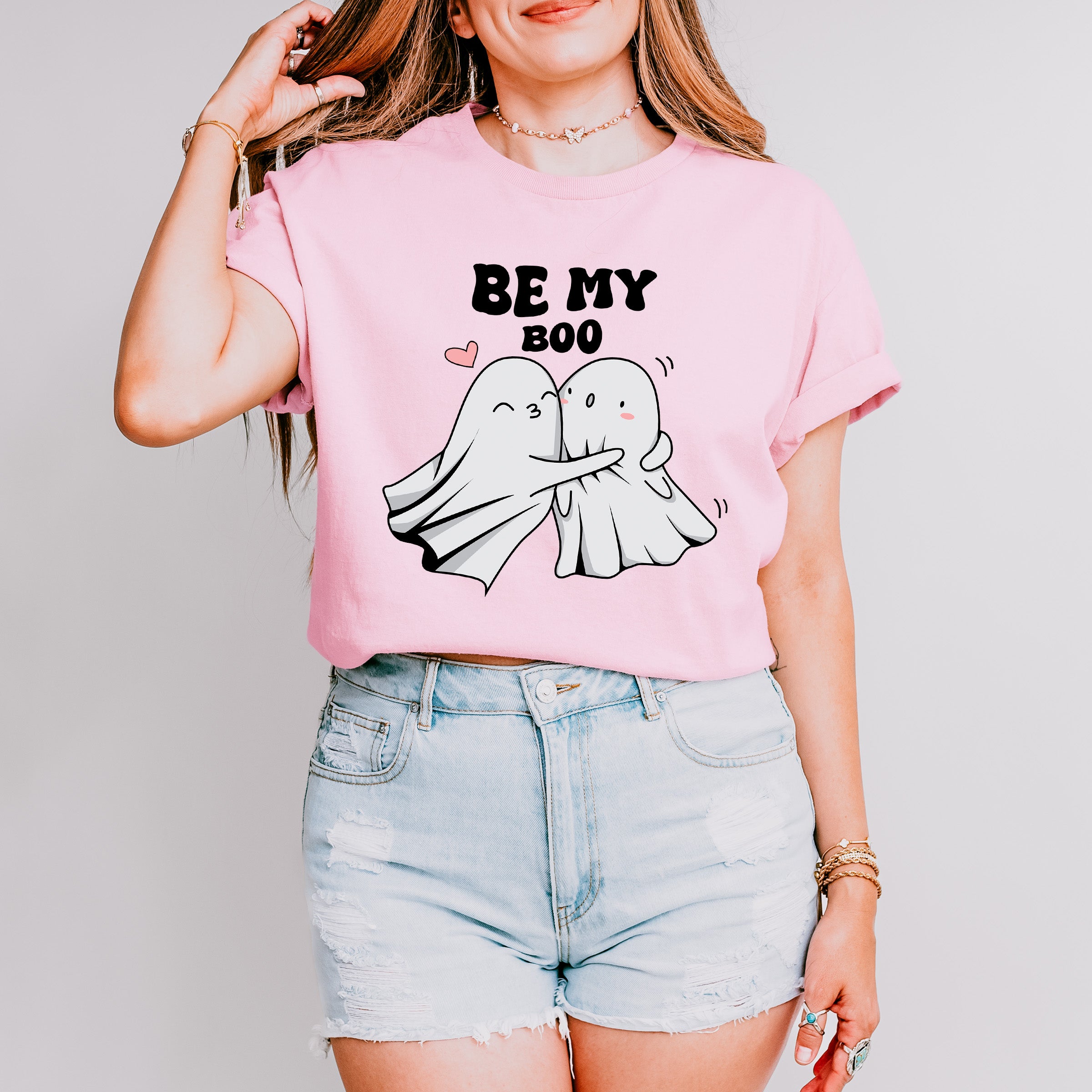 Be My Boo Ghosts Hugging - Valentine's Day Unisex Crewneck T-Shirt Sweatshirt Hoodie