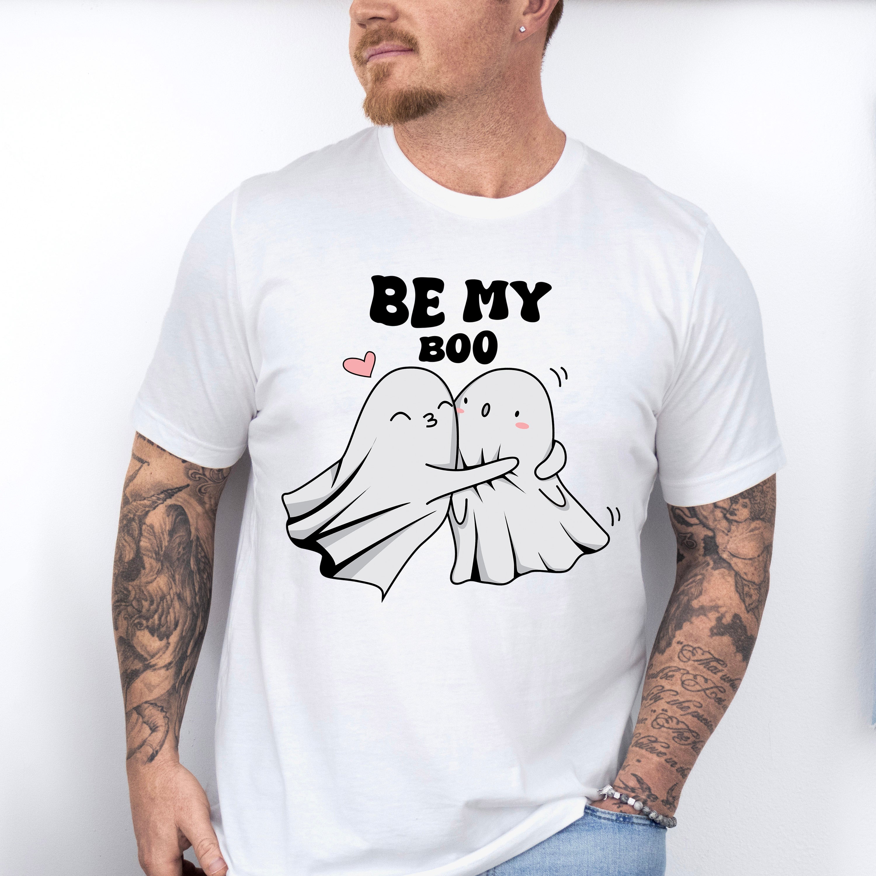 Be My Boo Ghosts Hugging - Valentine's Day Unisex Crewneck T-Shirt Sweatshirt Hoodie
