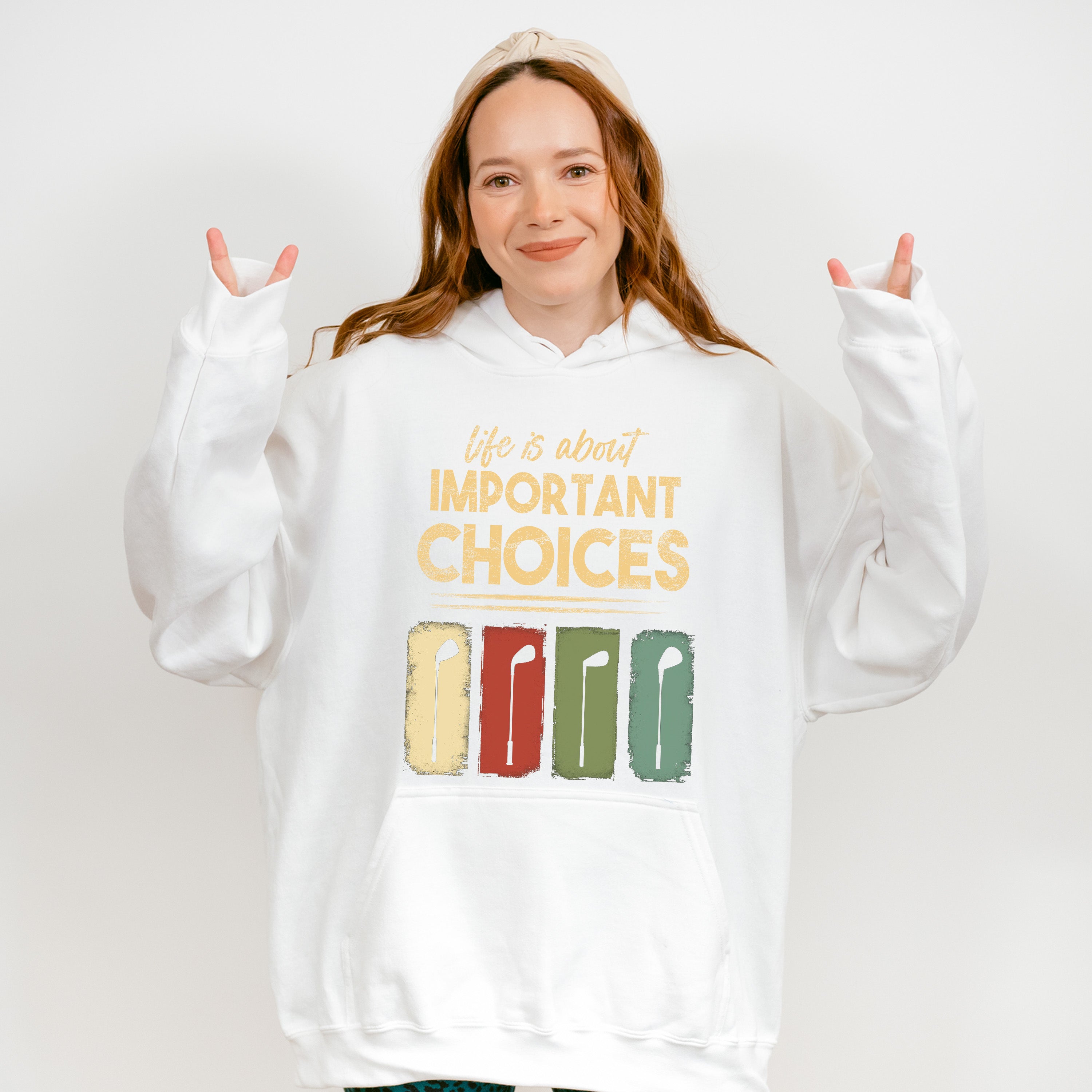 Life Is About Important Choices - Golf Unisex Crewneck T-Shirt Sweatshirt Hoodie
