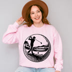 Golf Swing B&W Design - Golf Unisex Crewneck T-Shirt Sweatshirt Hoodie