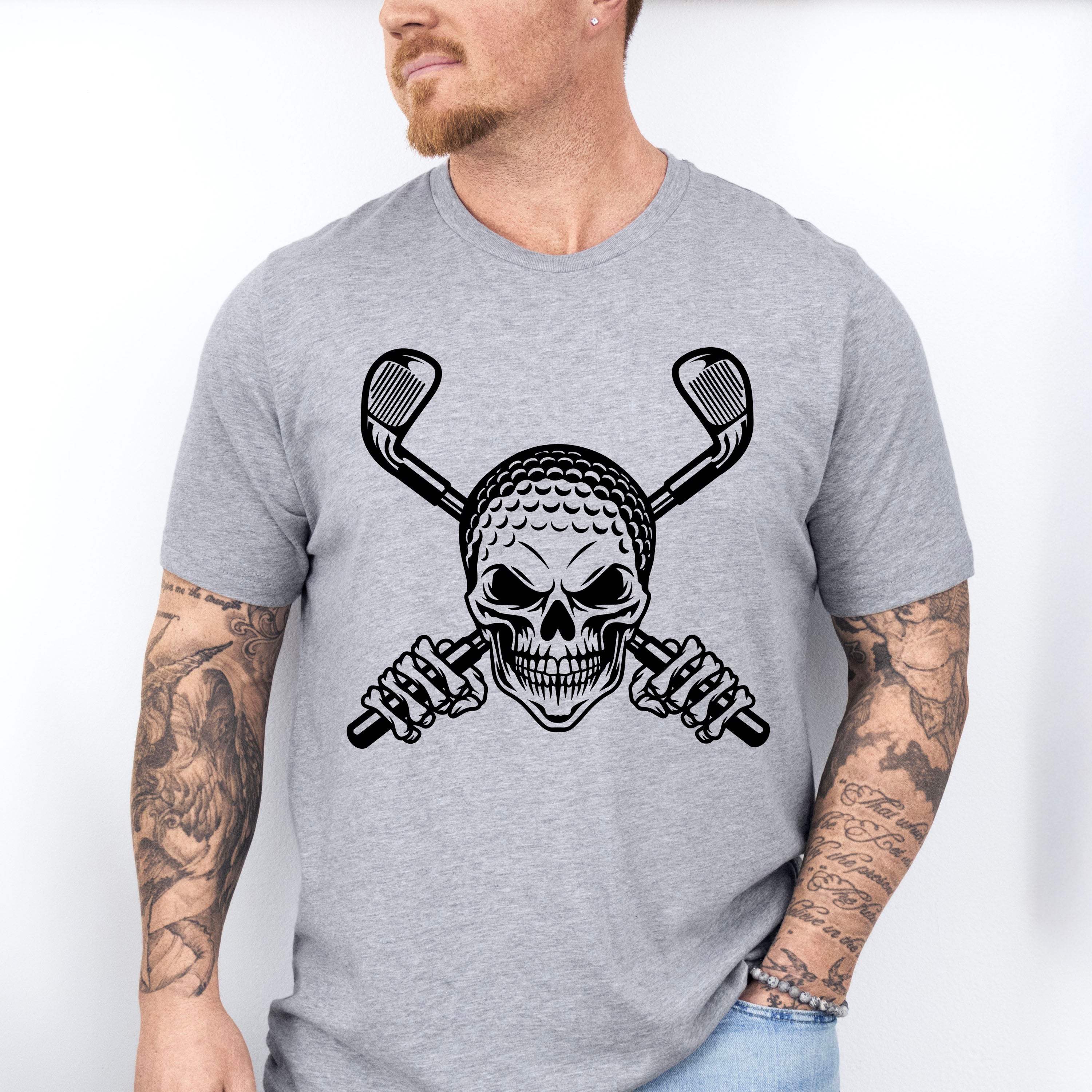 Skull Design - Golf Unisex Crewneck T-Shirt Sweatshirt Hoodie