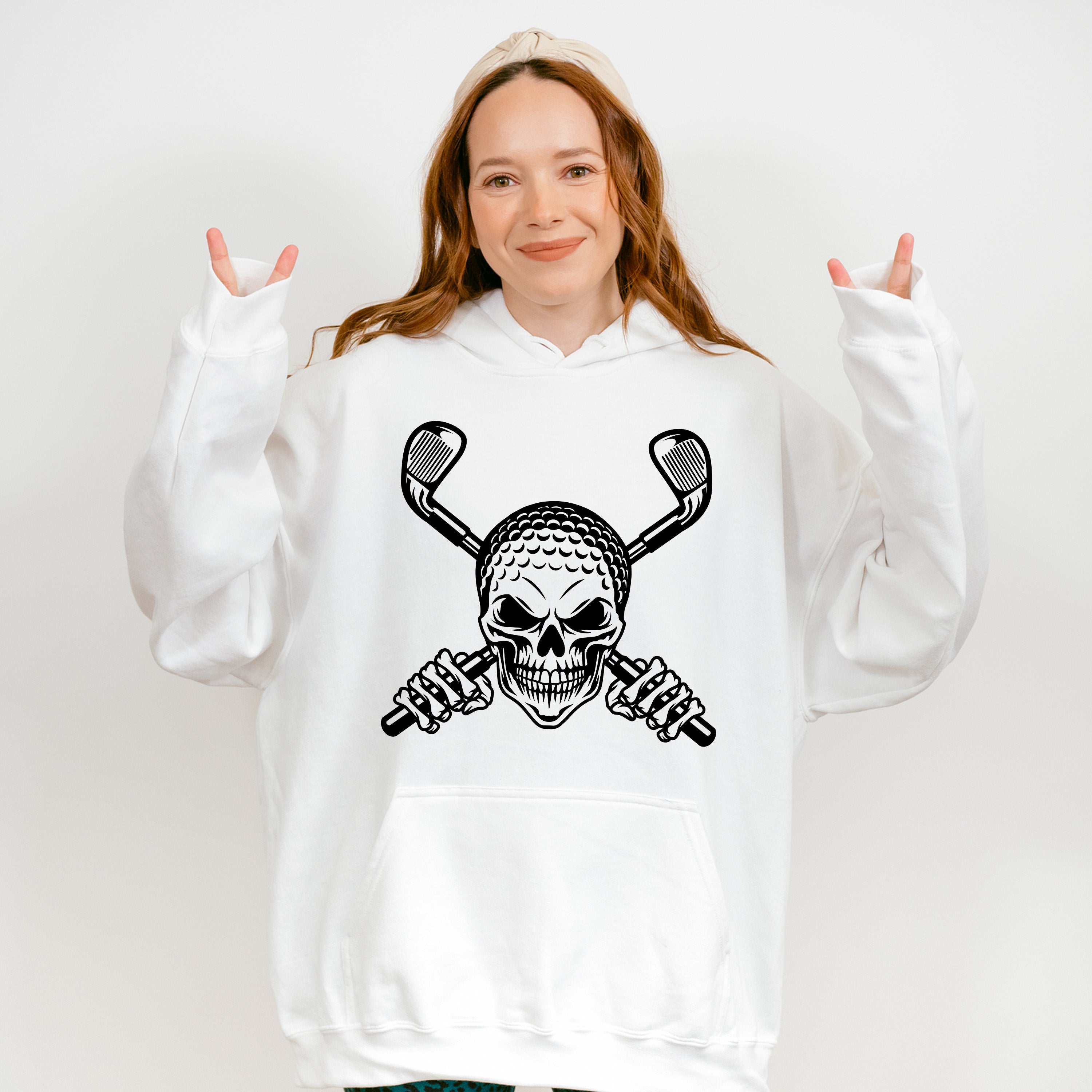 Skull Design - Golf Unisex Crewneck T-Shirt Sweatshirt Hoodie