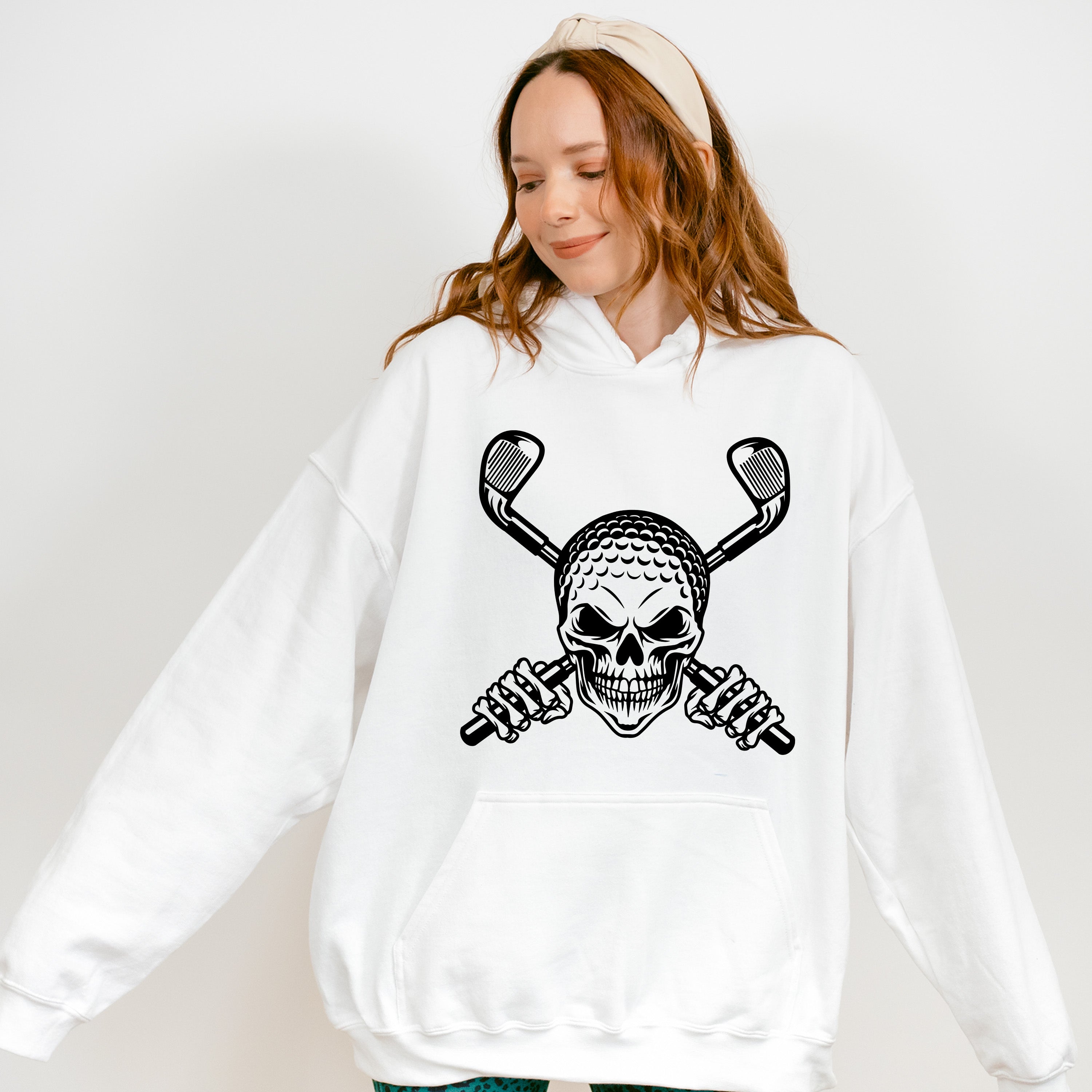 Skull Design - Golf Unisex Crewneck T-Shirt Sweatshirt Hoodie
