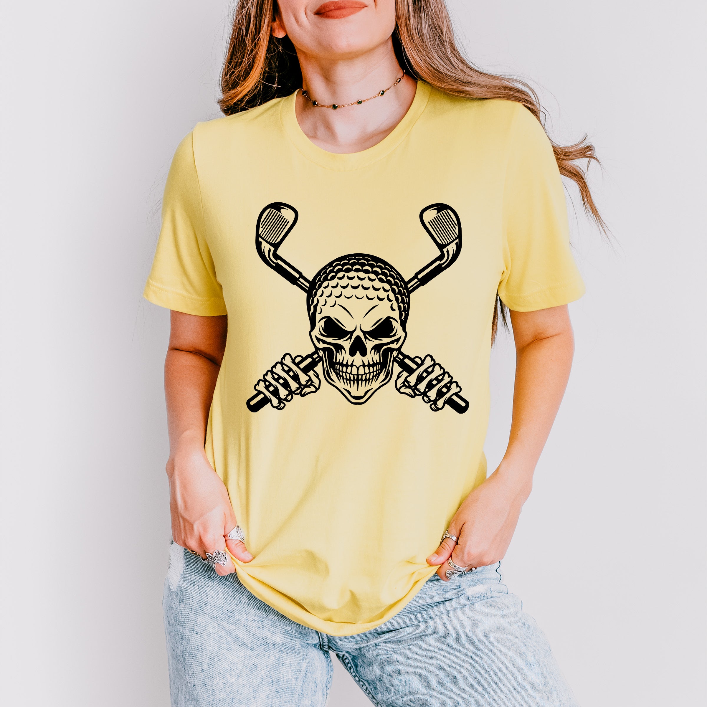 Skull Design - Golf Unisex Crewneck T-Shirt Sweatshirt Hoodie
