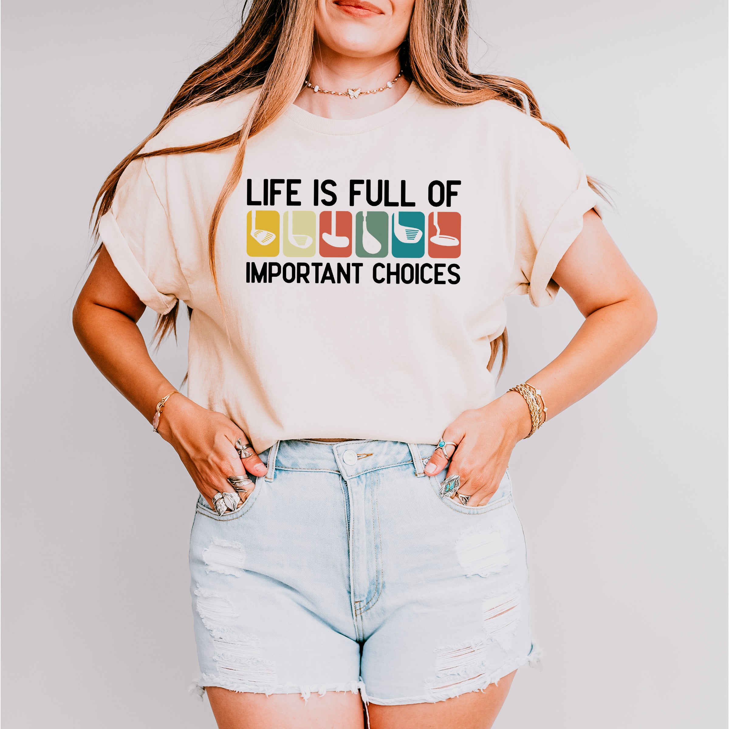 Life Is Full Of Important Choices Golf Club - Golf Unisex Crewneck T-Shirt Sweatshirt Hoodie