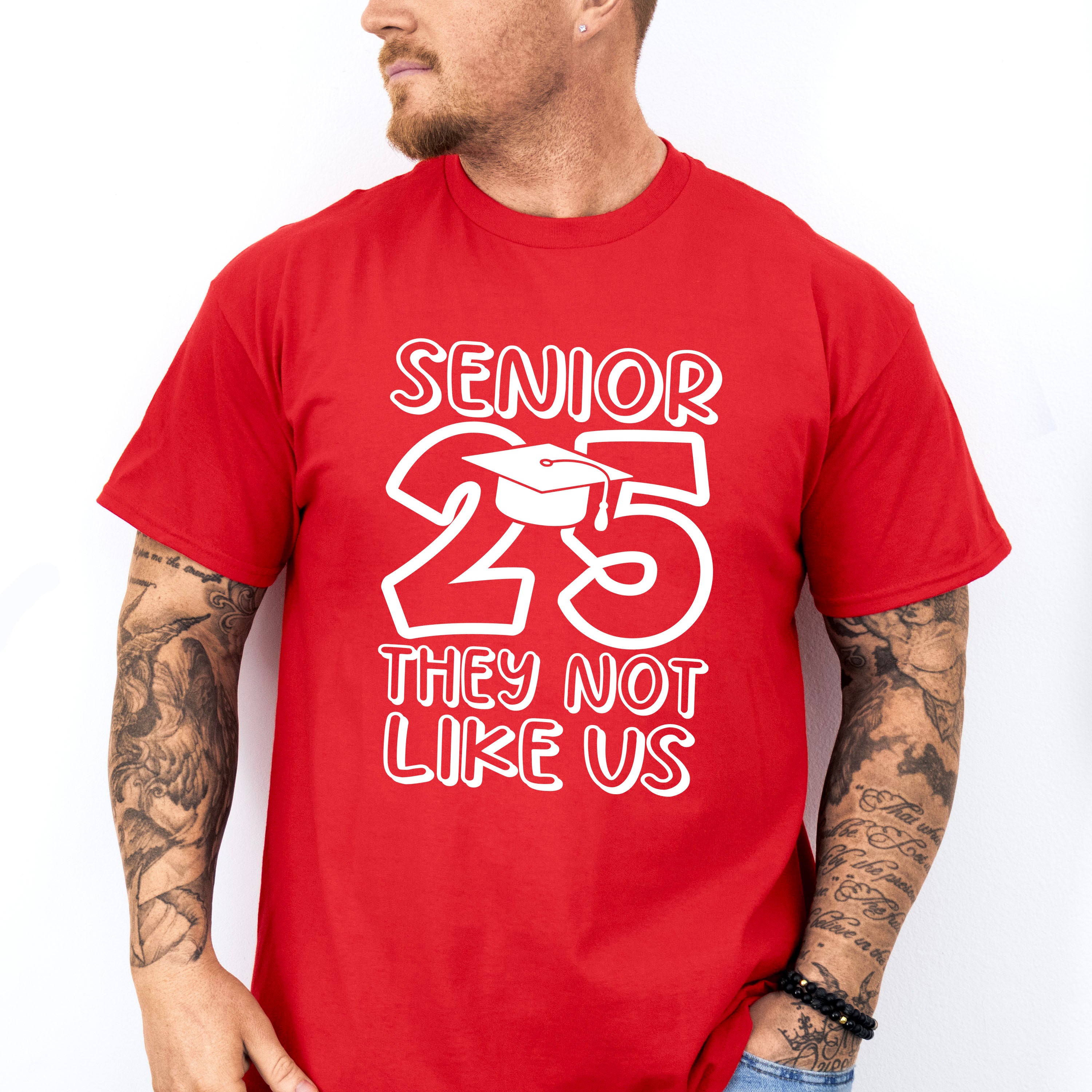 Senior 25 They Not Like Us - Graduation Unisex Crewneck T-Shirt Sweatshirt Hoodie