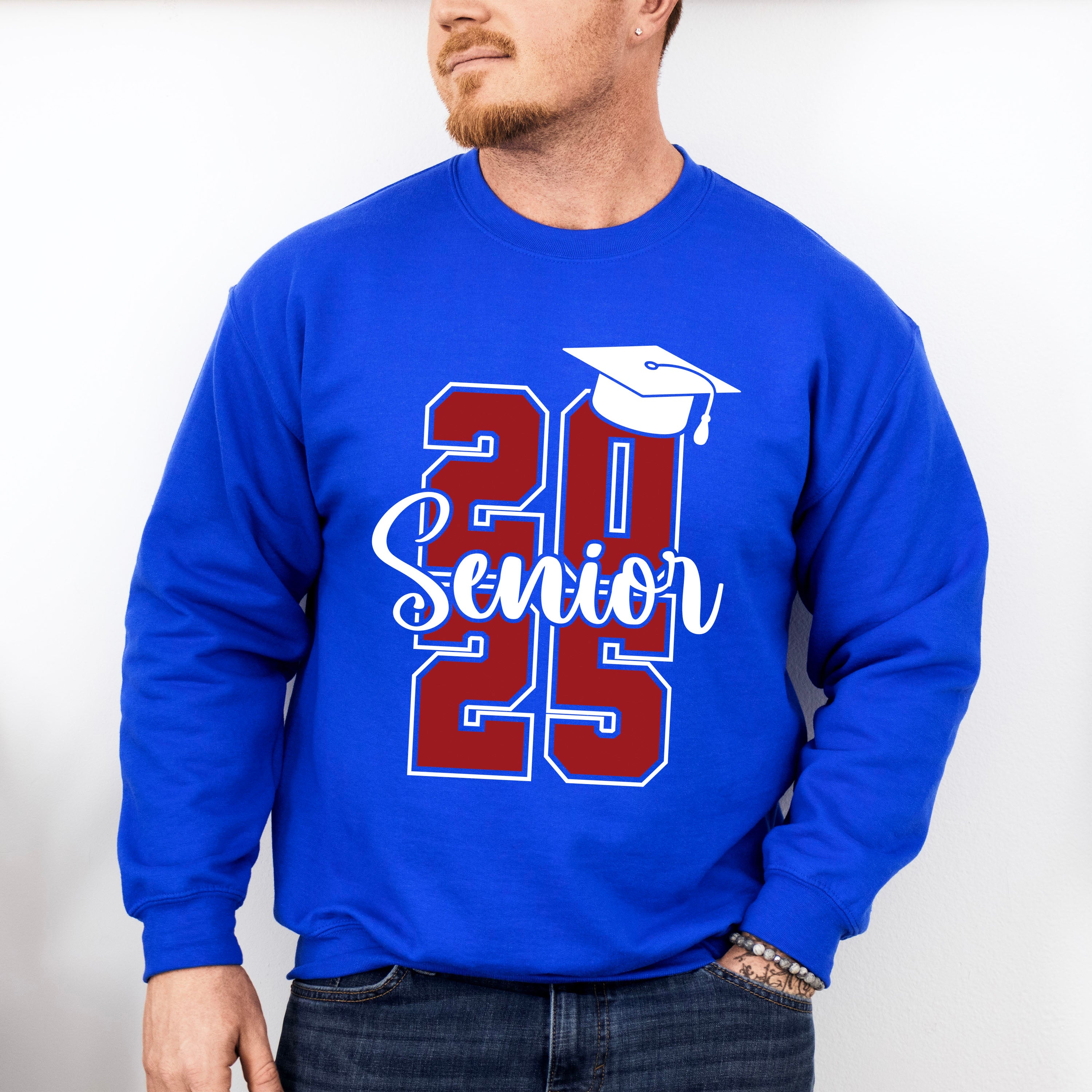 Senior 2025 B&amp;W - Graduation Unisex Crewneck T-Shirt Sweatshirt Hoodie