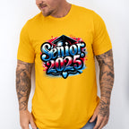 Senior 2025 Red And Blue Design - Graduation Unisex Crewneck T-Shirt Sweatshirt Hoodie