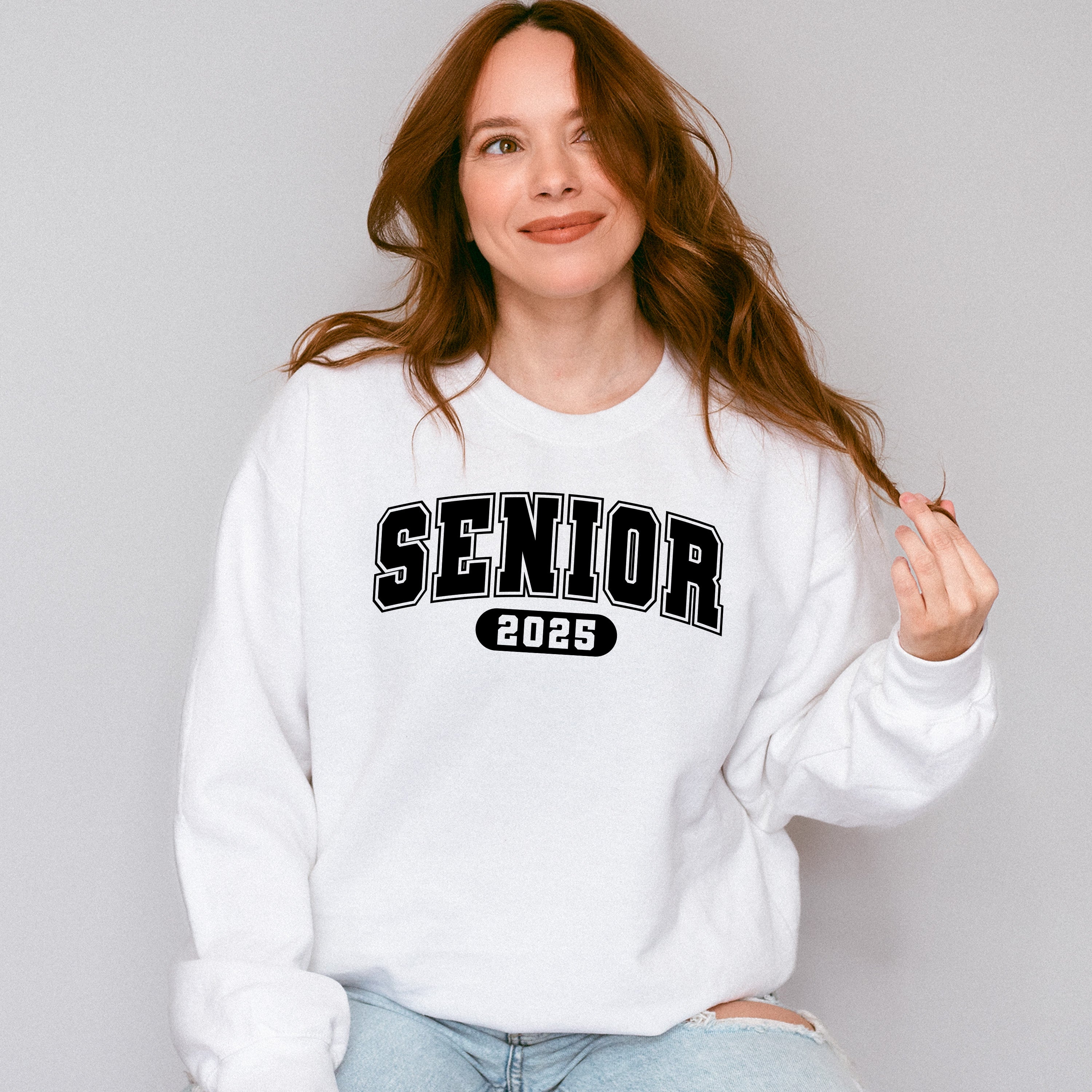 Vintage Senior 2025 B&amp;W - Graduation Unisex Crewneck T-Shirt Sweatshirt Hoodie