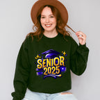 Senior 2025 Purple And Yellow - Graduation Unisex Crewneck T-Shirt Sweatshirt Hoodie