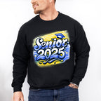 Senior 2025 Blue And Yellow - Graduation Unisex Crewneck T-Shirt Sweatshirt Hoodie