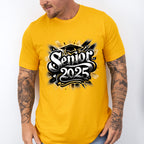Senior 2025 Black And Yellow - Graduation Unisex Crewneck T-Shirt Sweatshirt Hoodie