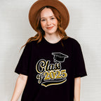 Class Of 2025 Black And Gold - Graduation Unisex Crewneck T-Shirt Sweatshirt Hoodie