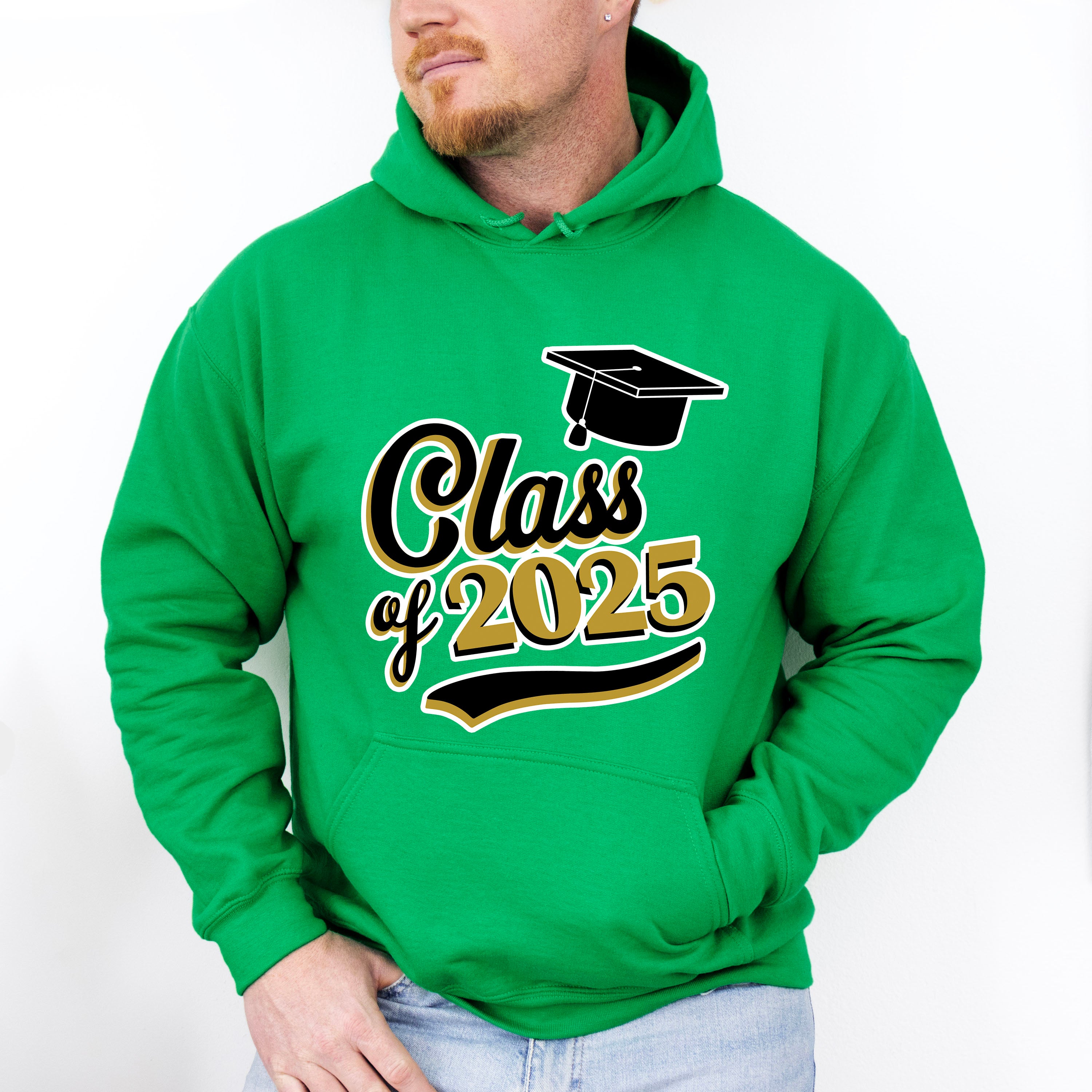 Class Of 2025 Black And Gold - Graduation Unisex Crewneck T-Shirt Sweatshirt Hoodie