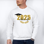 Class Of 2025 Yellow Laurel Design - Graduation Unisex Crewneck T-Shirt Sweatshirt Hoodie
