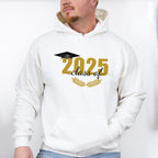 Class Of 2025 Yellow Laurel Design - Graduation Unisex Crewneck T-Shirt Sweatshirt Hoodie