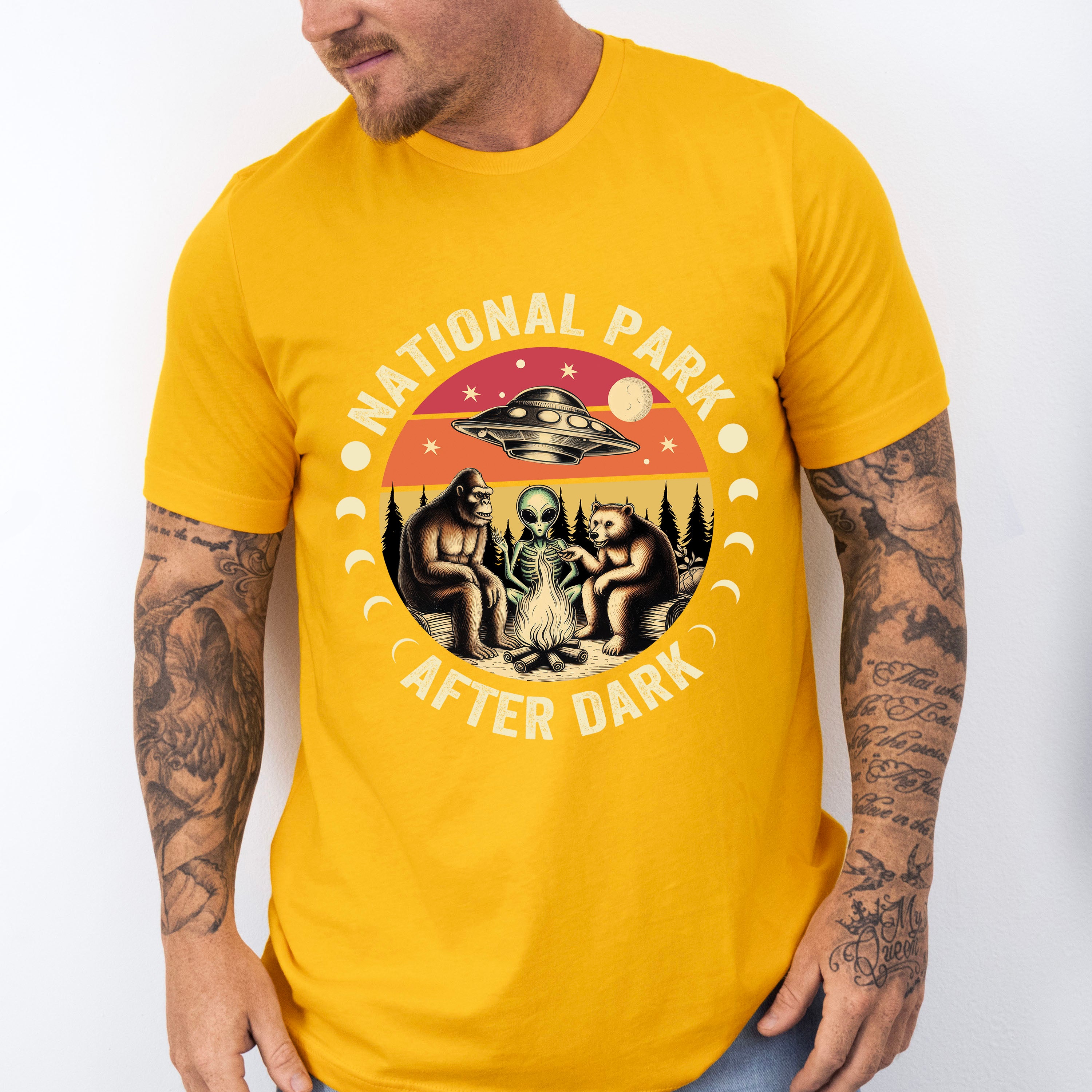 National Park After Dark Design - National Park Theme Unisex Crewneck T-Shirt Sweatshirt Hoodie