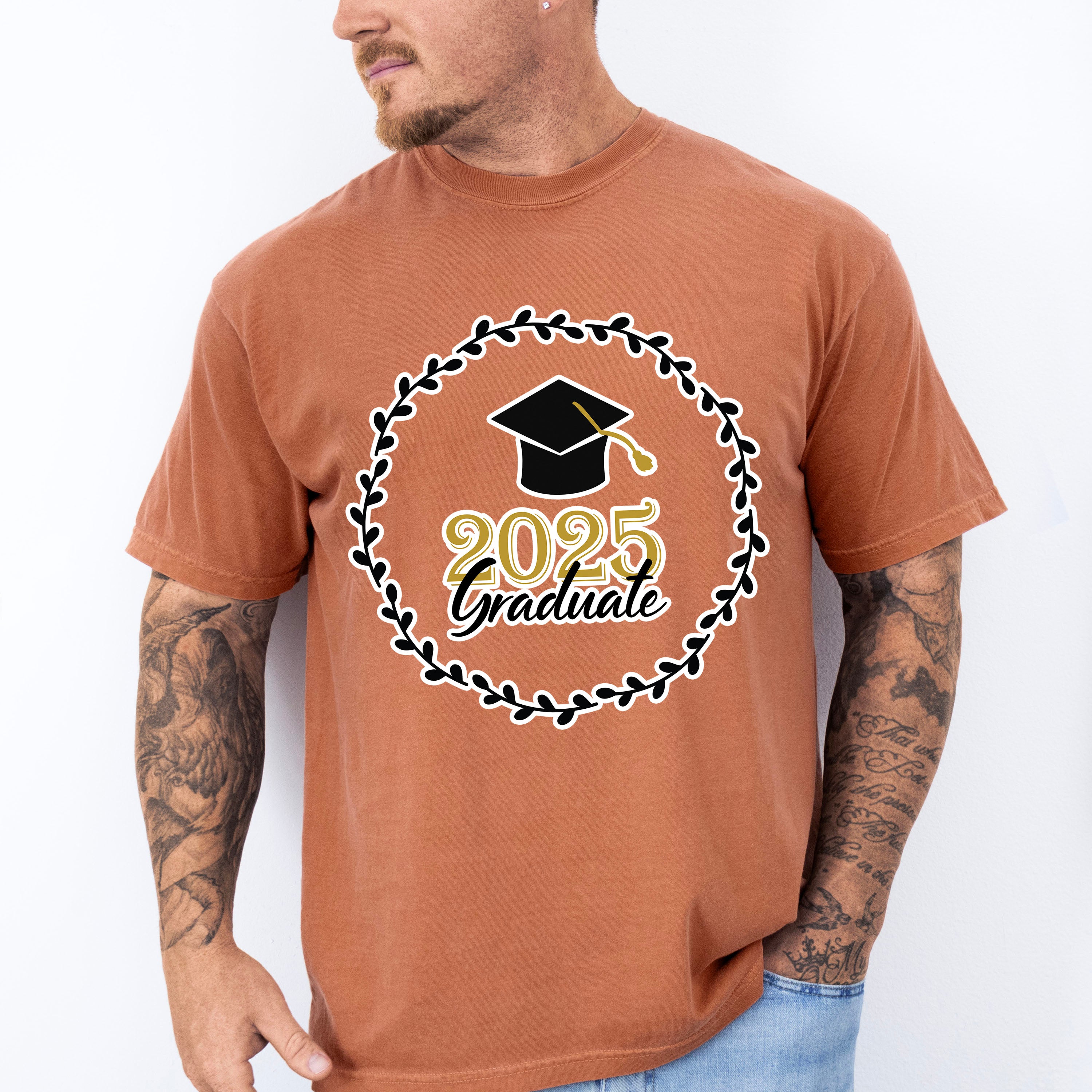 2025 Graduate Circular Design - Graduation Unisex Crewneck T-Shirt Sweatshirt Hoodie