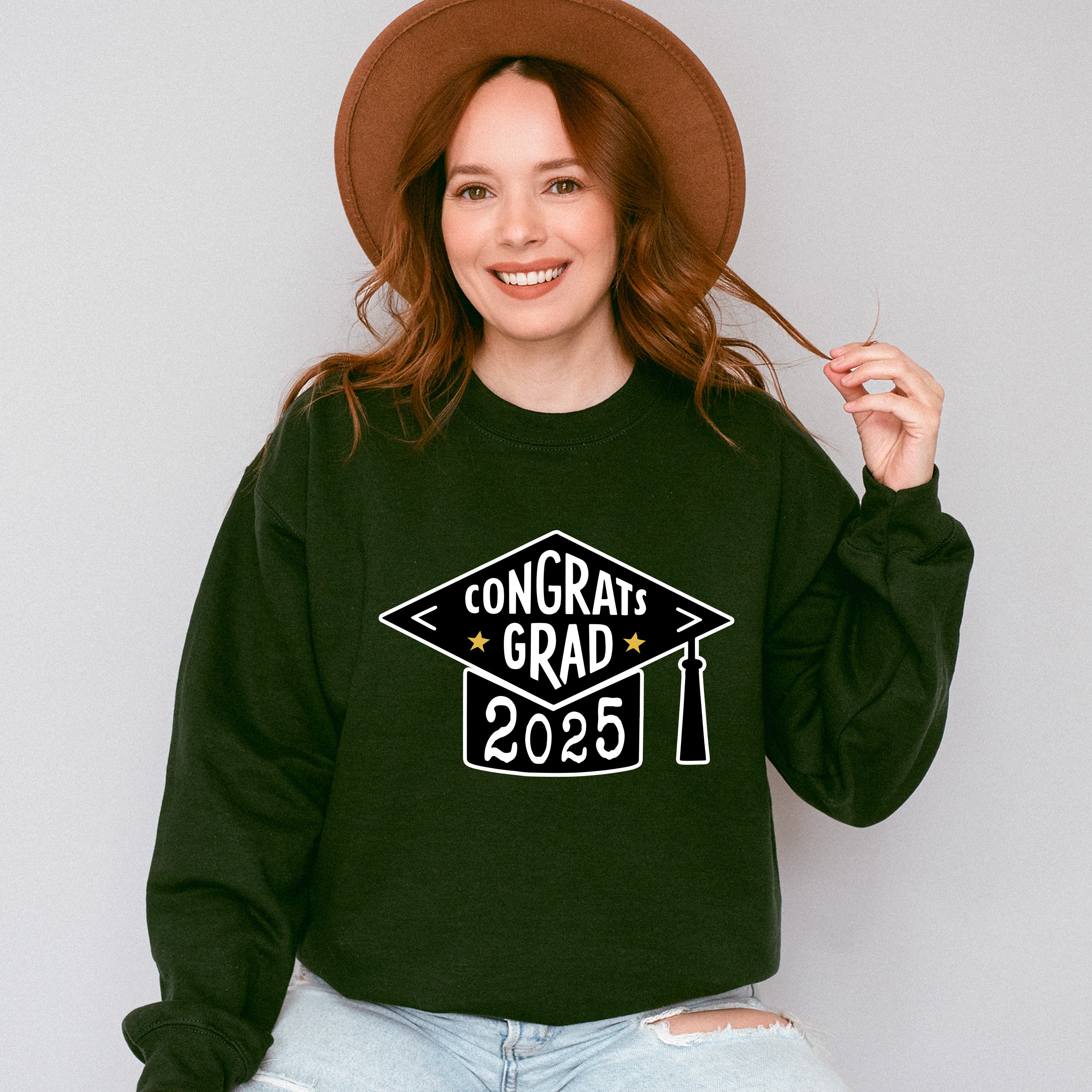 Congrats Grad 2025 - Graduation Unisex Crewneck T-Shirt Sweatshirt Hoodie