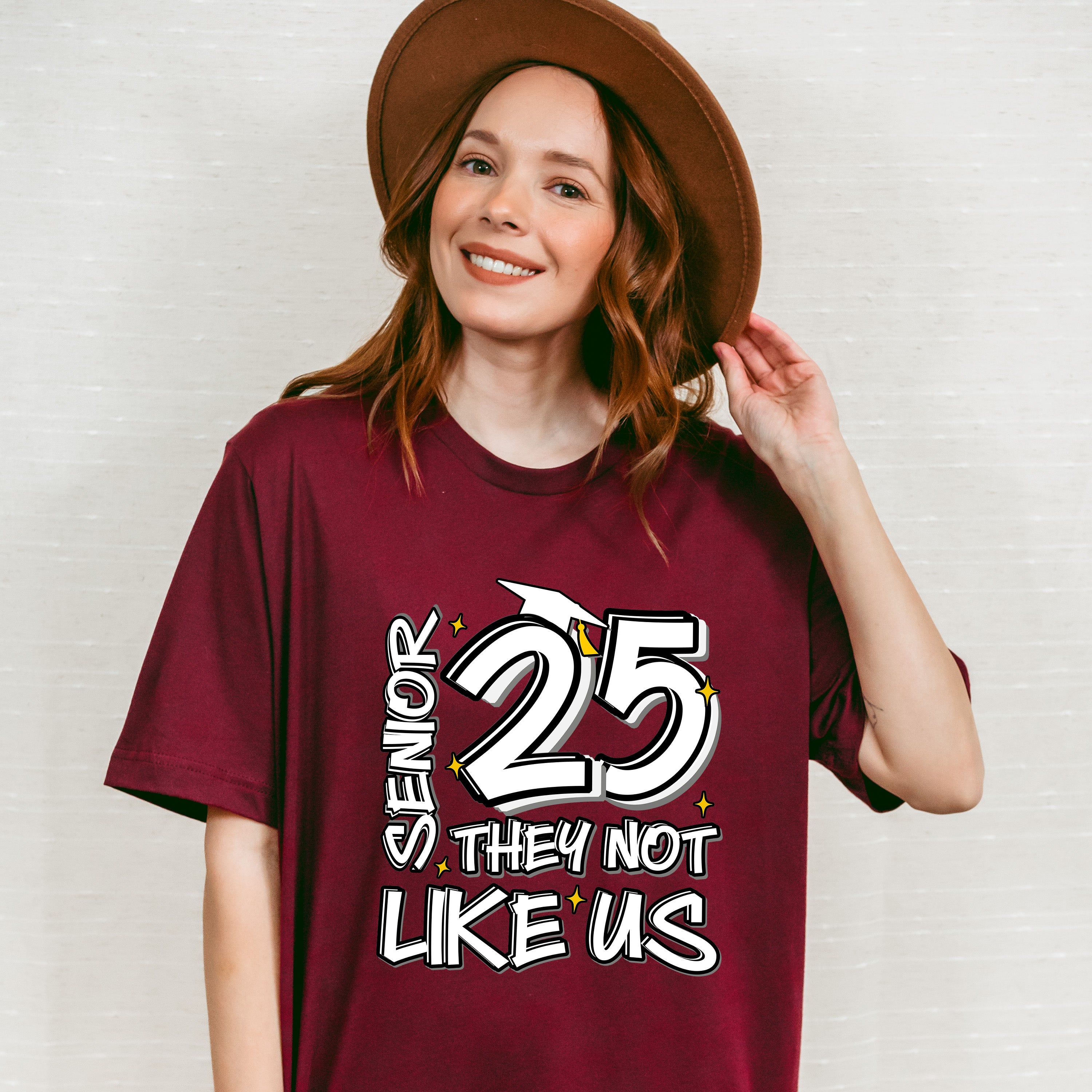 Senior 25 They Not Like Us B&amp;W - Graduation Unisex Crewneck T-Shirt Sweatshirt Hoodie