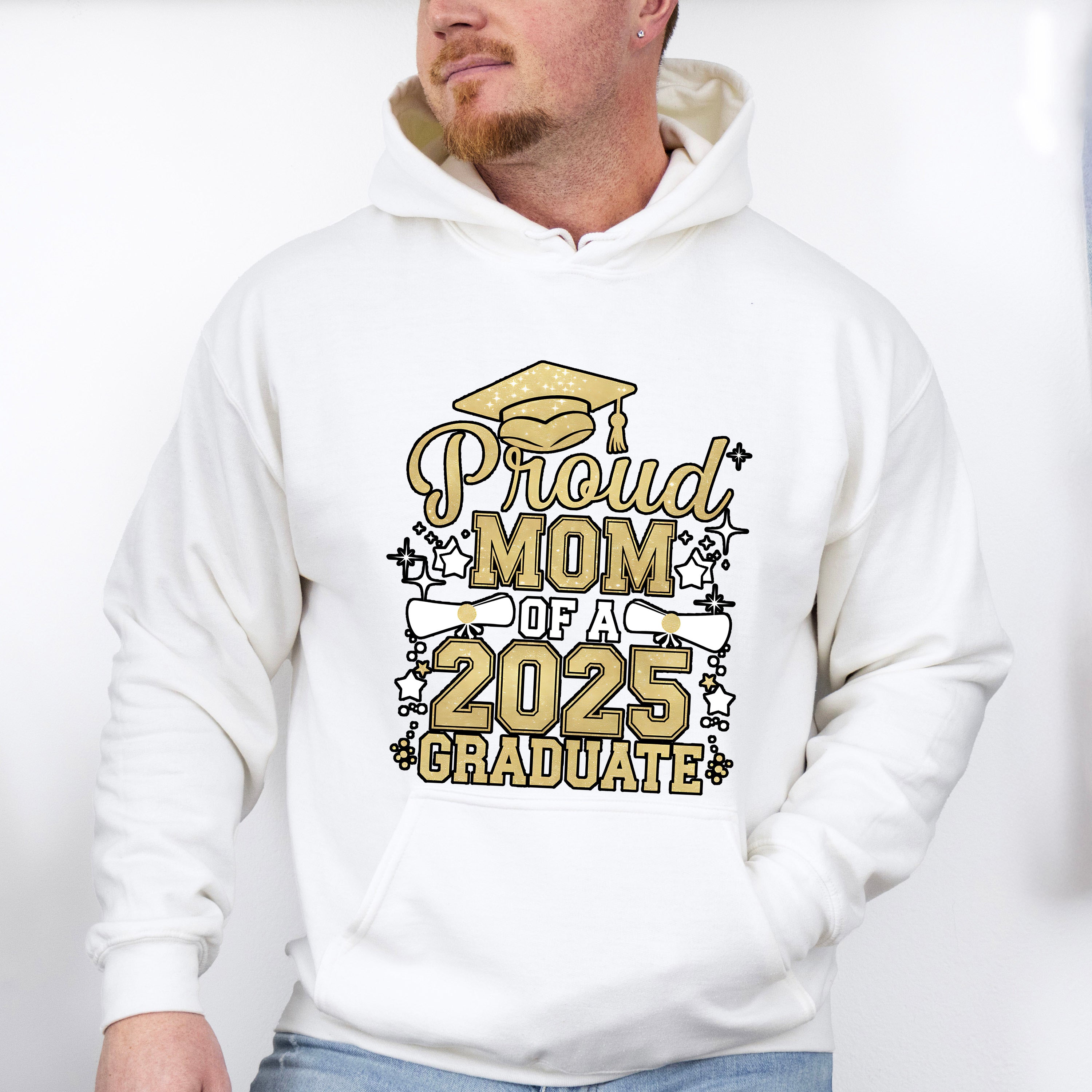 Proud Mom Of A 2025 Graduate - Graduation Unisex Crewneck T-Shirt Sweatshirt Hoodie