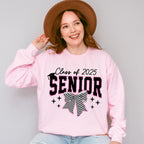 Class Of 2025 Senior Checkered Bowtie Design - Graduation Unisex Crewneck T-Shirt Sweatshirt Hoodie