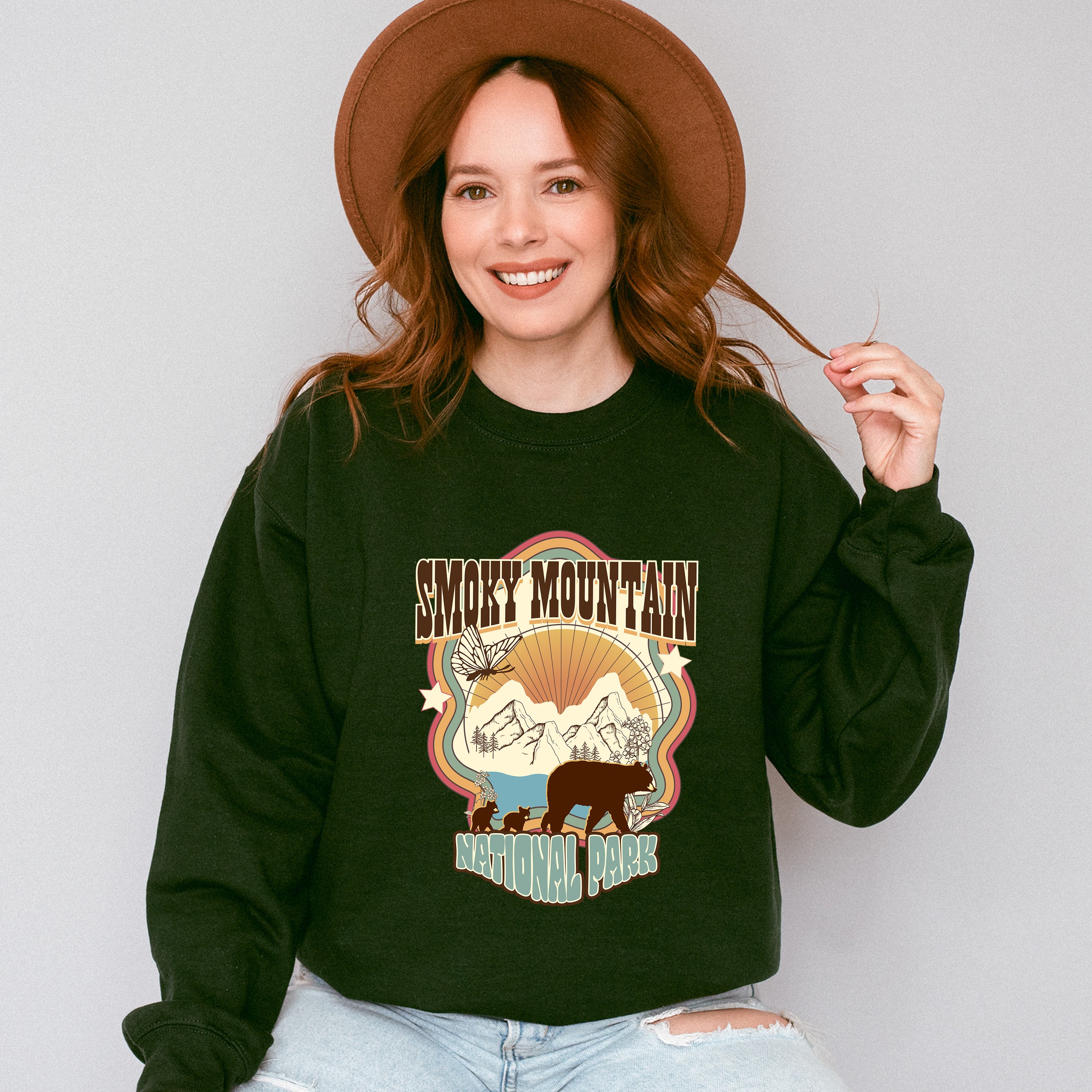 Smoky Mountain National Park Design - National Park Theme Unisex Crewneck T-Shirt Sweatshirt Hoodie