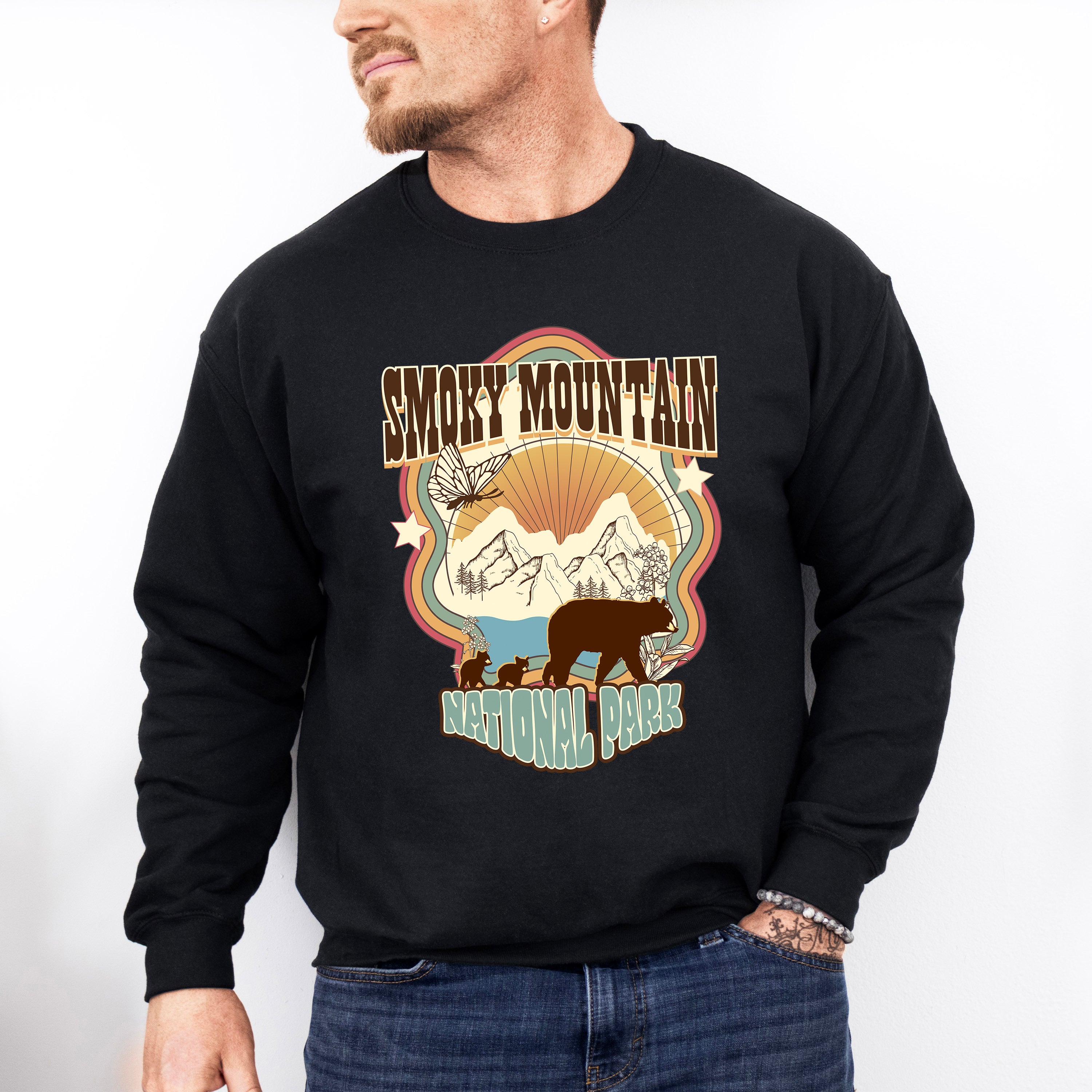 Smoky Mountain National Park Design - National Park Theme Unisex Crewneck T-Shirt Sweatshirt Hoodie