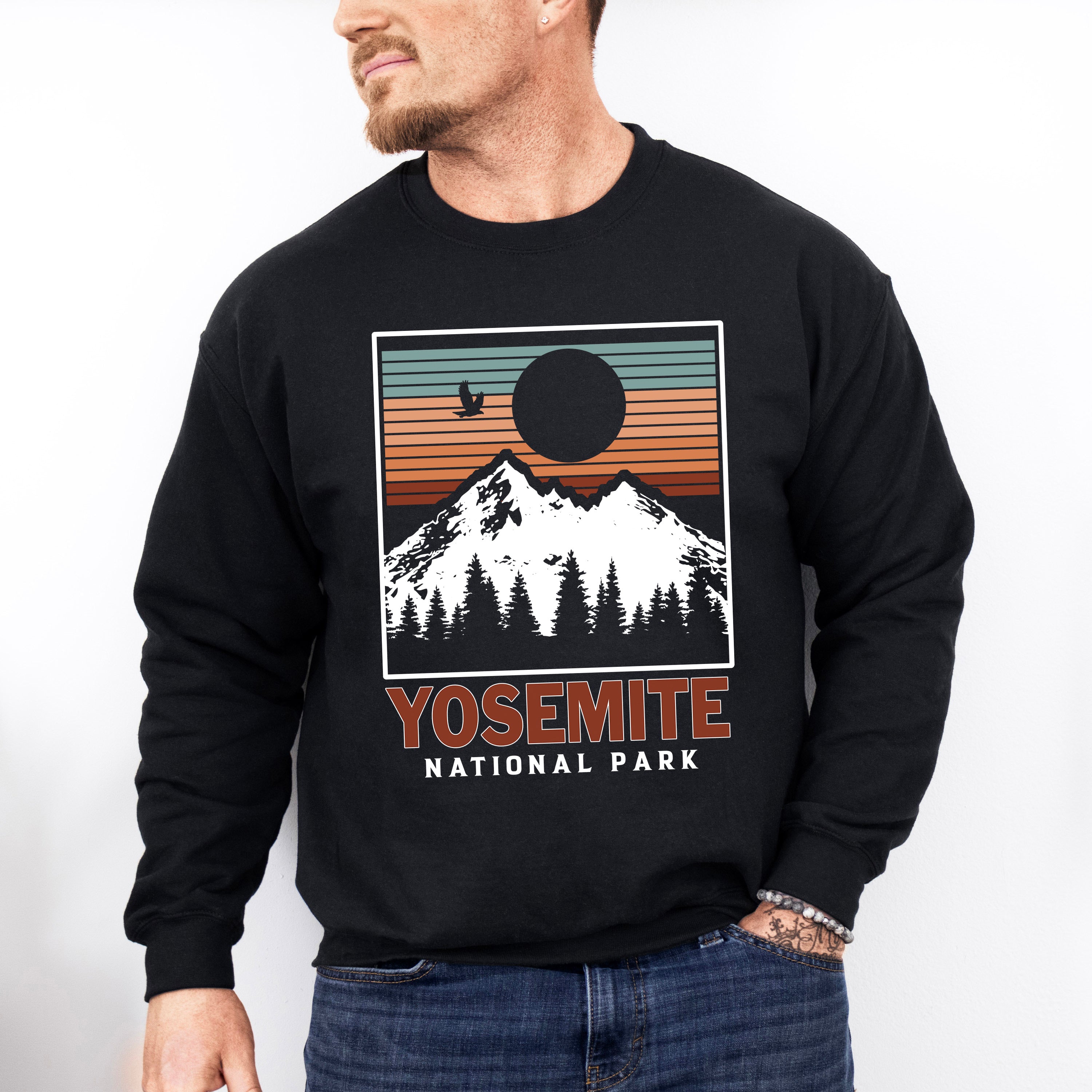 Yosemite National Park Design - National Park Theme Unisex Crewneck T-Shirt Sweatshirt Hoodie