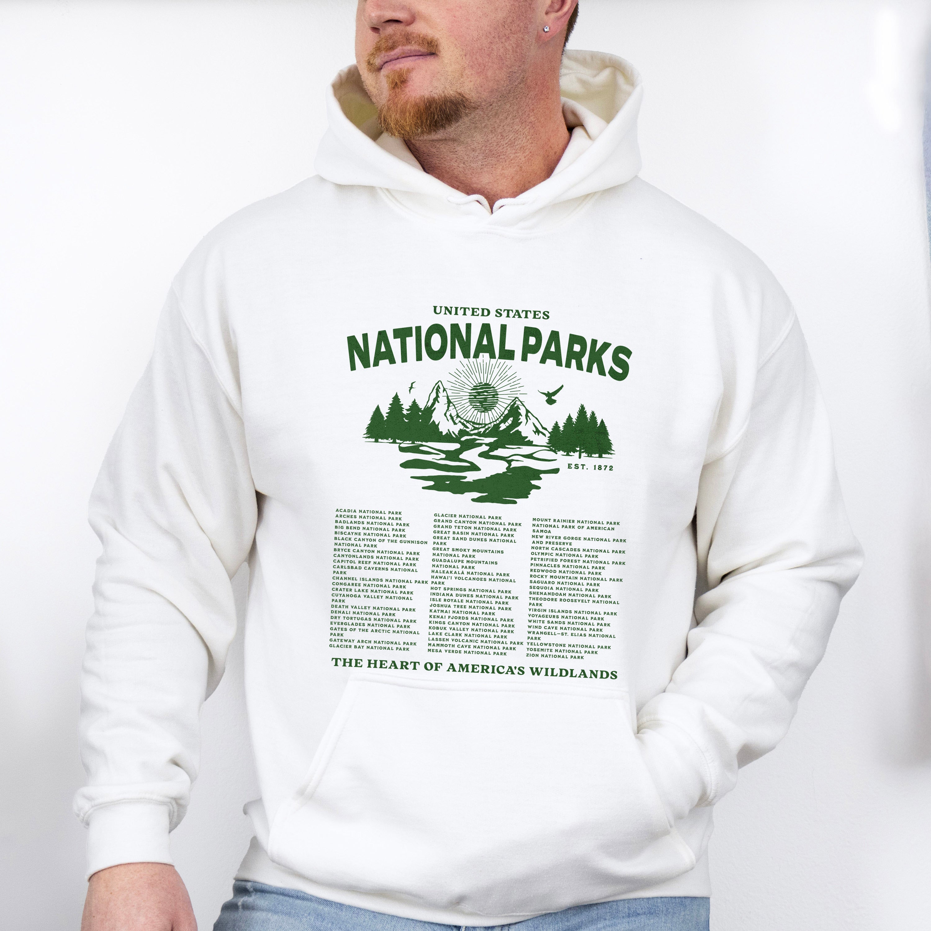 National Park The Heart Of America's Wildlands Design - National Park Theme Unisex Crewneck T-Shirt Sweatshirt Hoodie