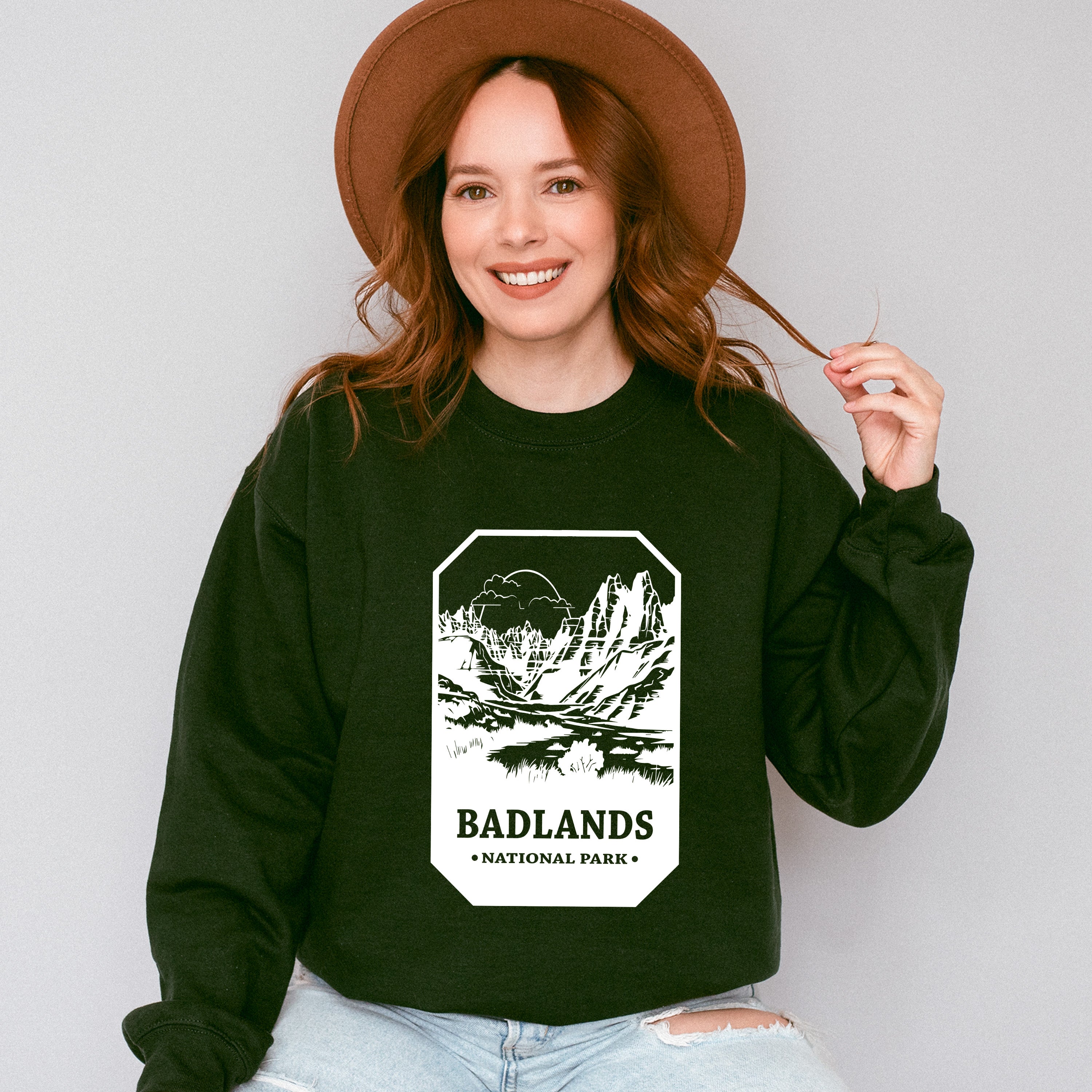 Badlands - National Park Theme Unisex Crewneck T-Shirt Sweatshirt Hoodie