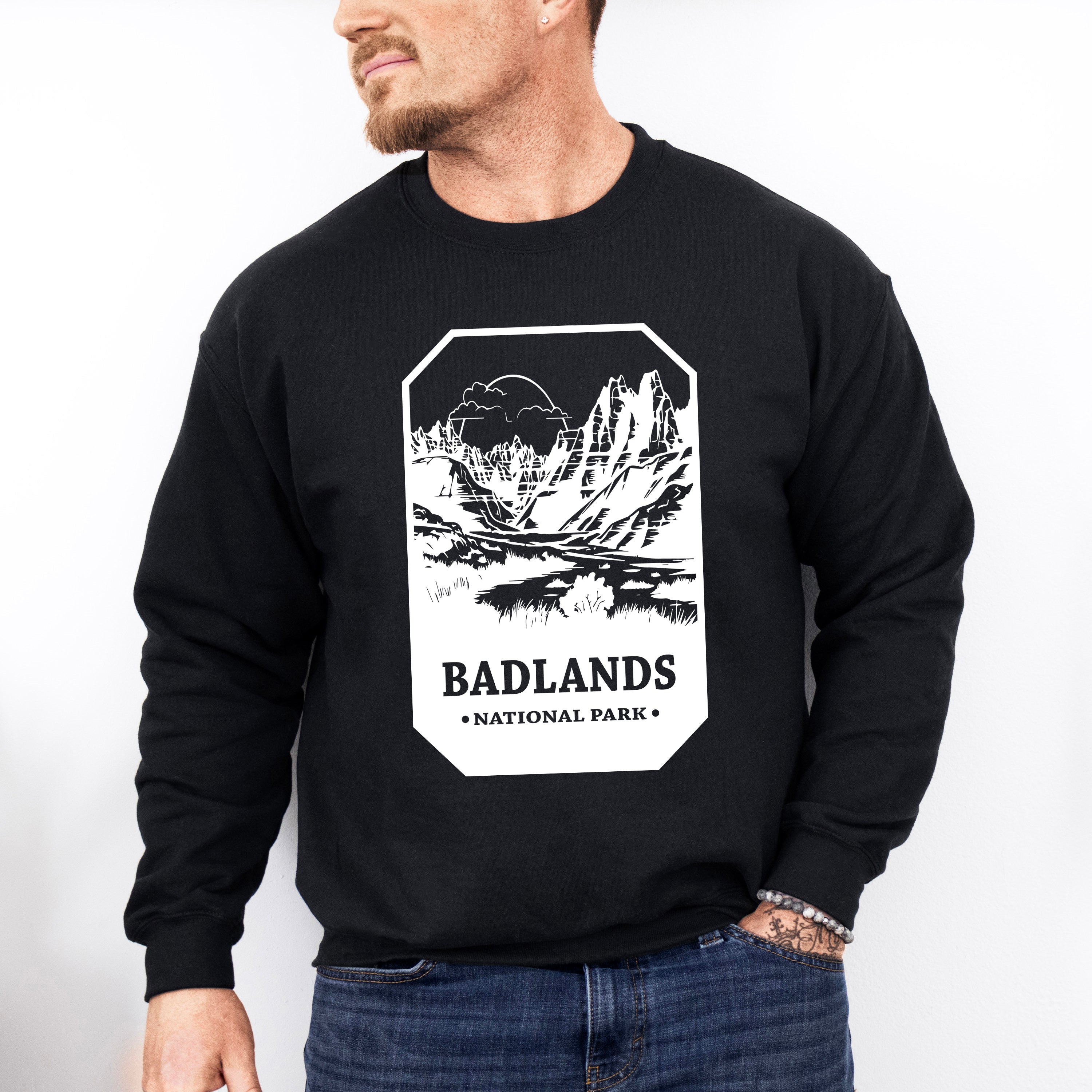 Badlands - National Park Theme Unisex Crewneck T-Shirt Sweatshirt Hoodie