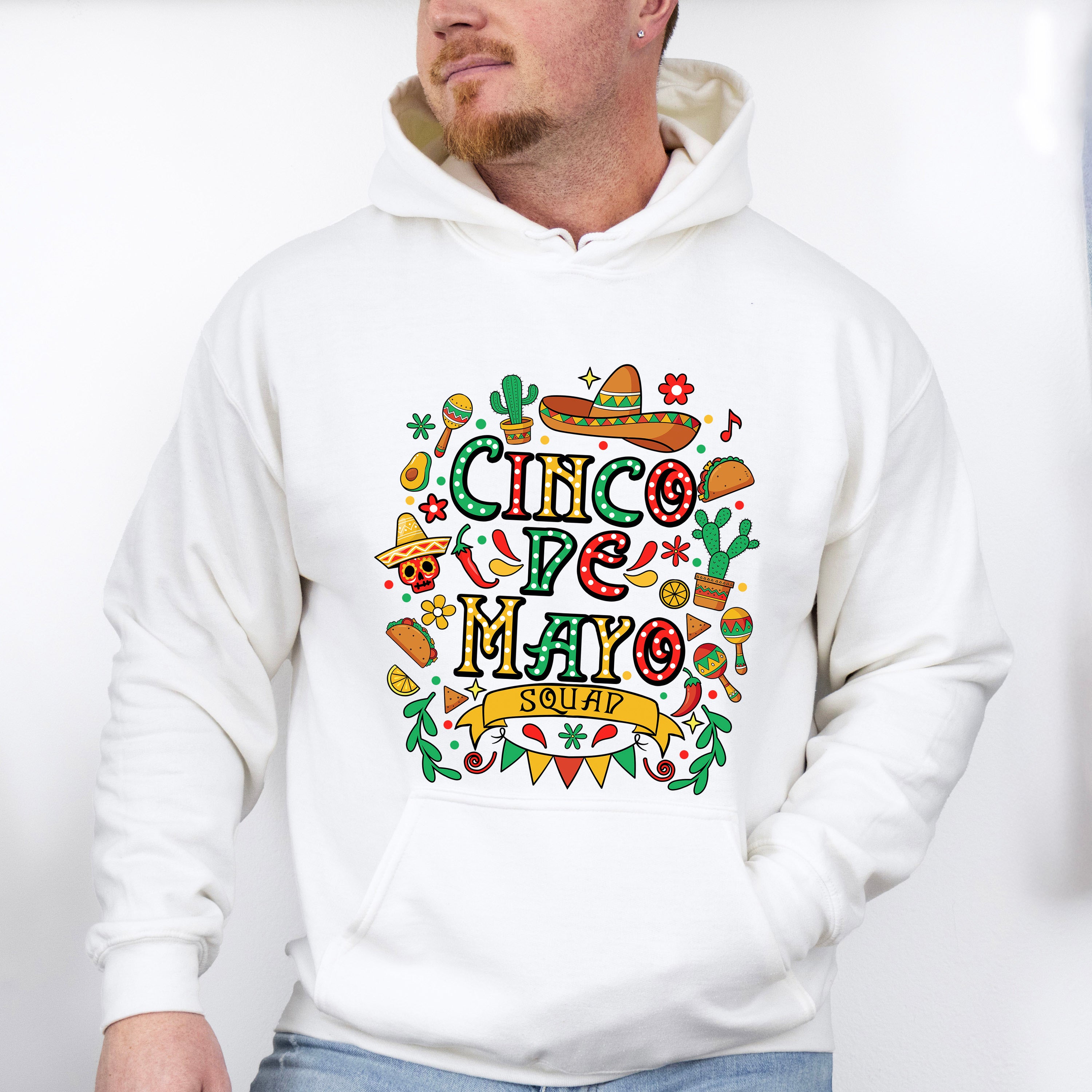 Cinco De Mayo Squad Doodles- Cinco De Mayo Unisex Crewneck T-Shirt Sweatshirt Hoodie
