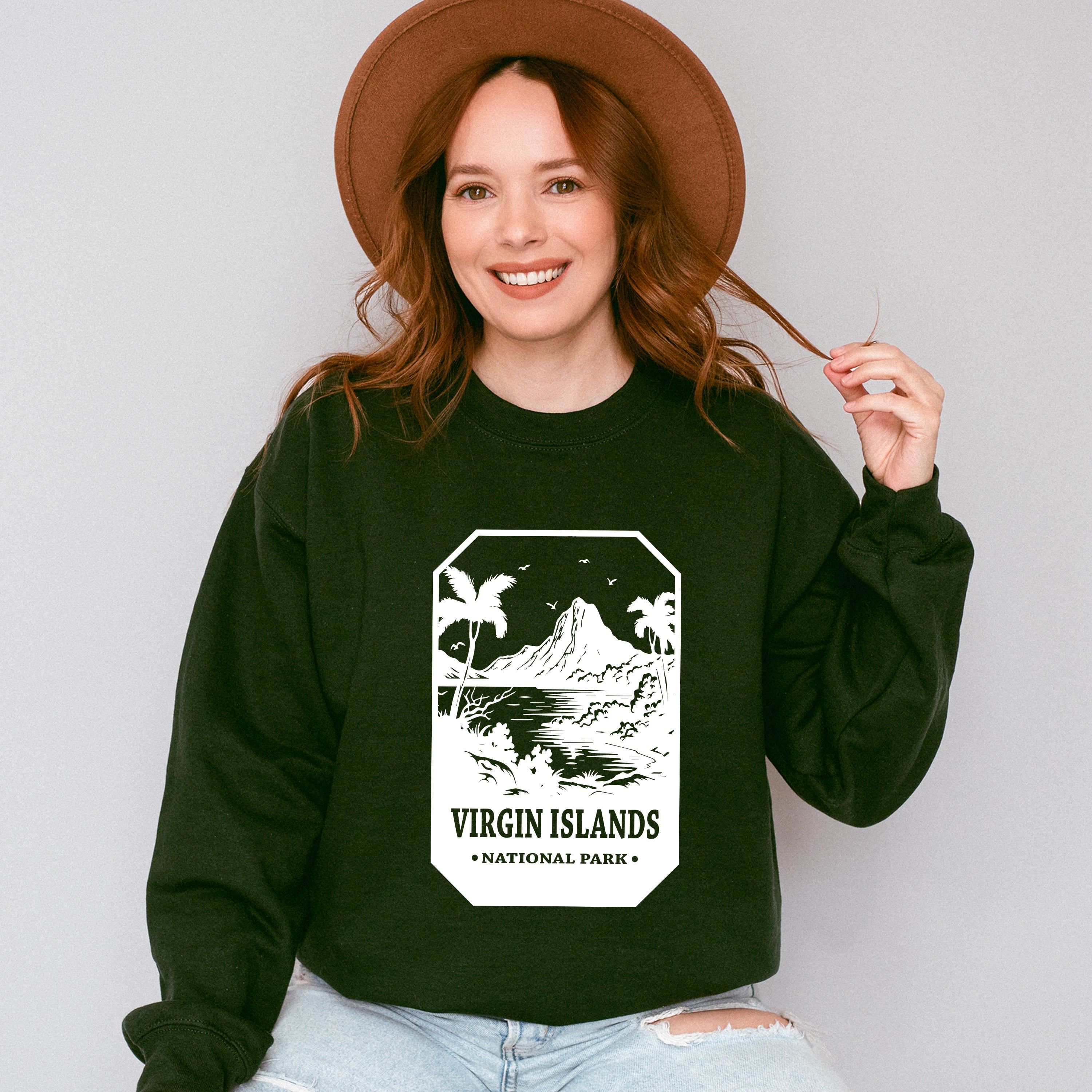 Virgin Islands - National Park Theme Unisex Crewneck T-Shirt Sweatshirt Hoodie