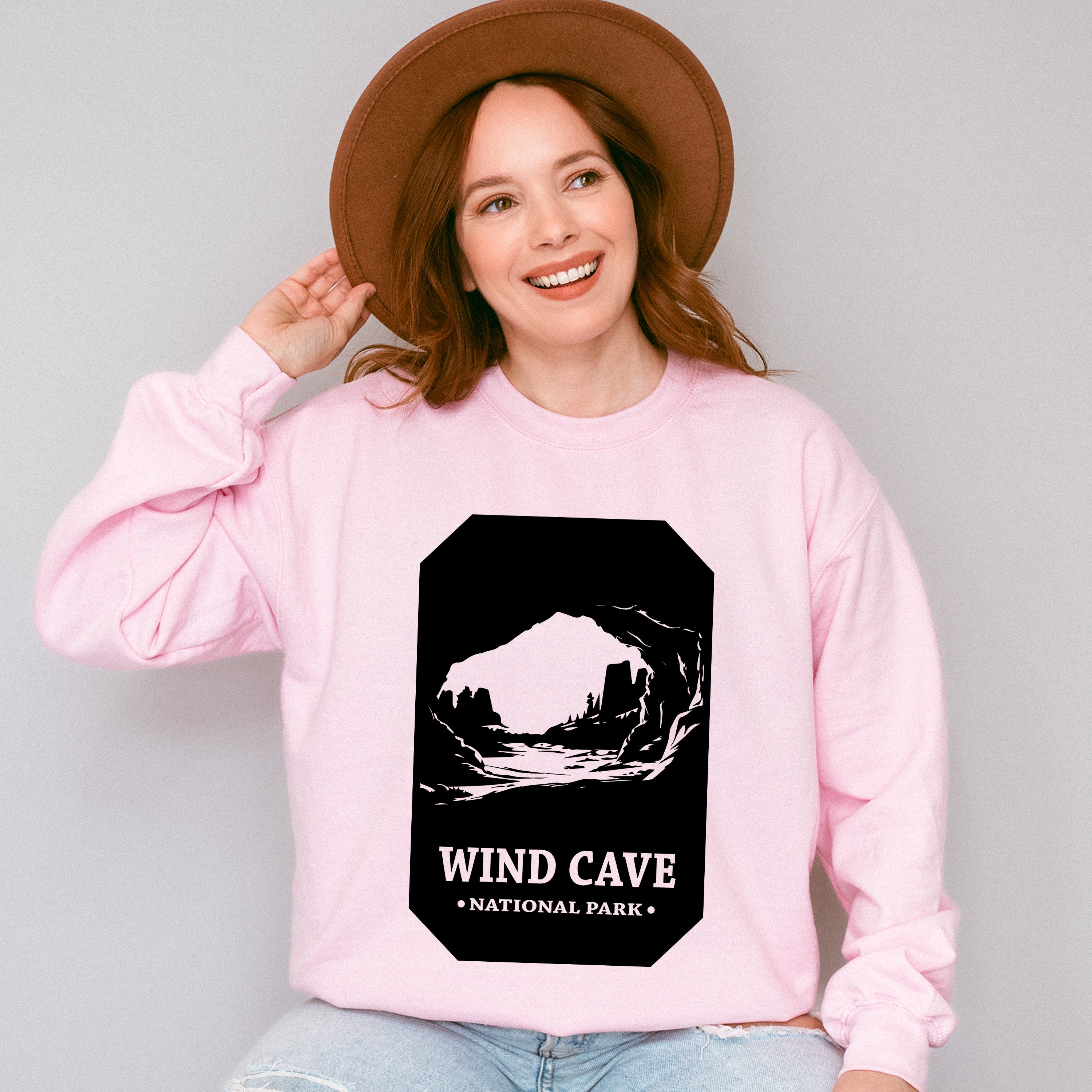 Wind Cave - National Park Theme Unisex Crewneck T-Shirt Sweatshirt Hoodie